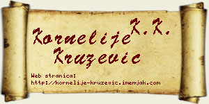 Kornelije Kružević vizit kartica